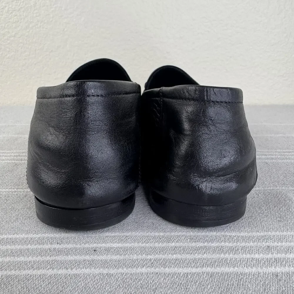 Gucci Brixton Horsebit Leather Loafers Slip On Slipper Preppy Luxury Black 8/8.5